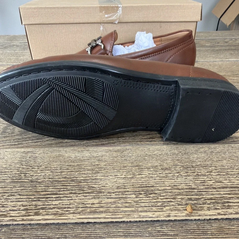Albertini Men's Brown Bit Loafers‎ 8.5 Dress Shoe New With Box